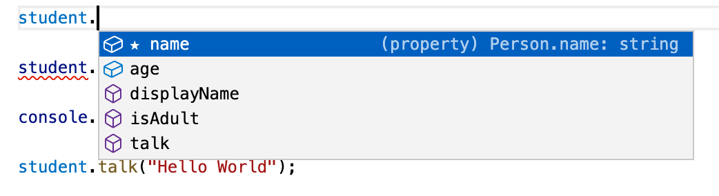 TypeScript Autocomplete