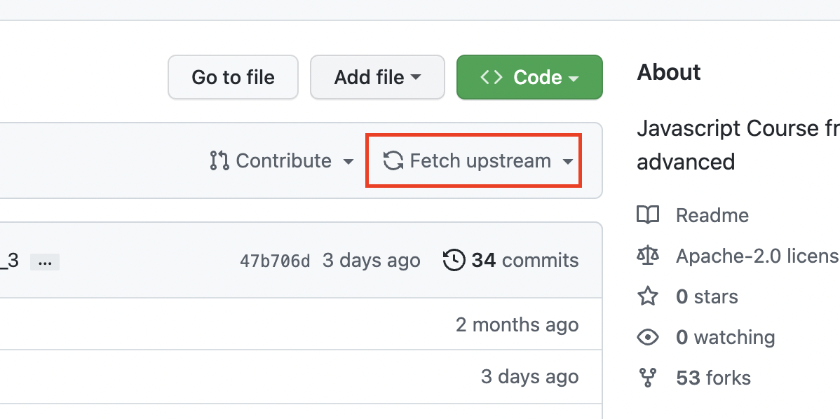 Fetch Upstream